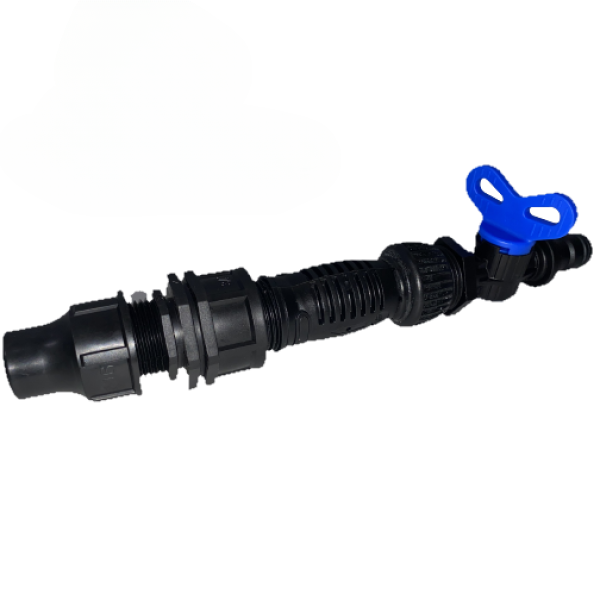 Preview: Kugelhahn, Hahnanschluss x 3/4" AG + Druckminderer 2,5 bar + Lock 16 mm